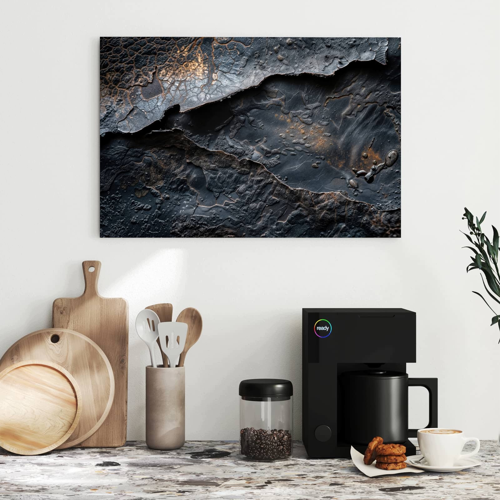 Magnetická tabule Tmavé Textura bronzu 60 × 40 cm