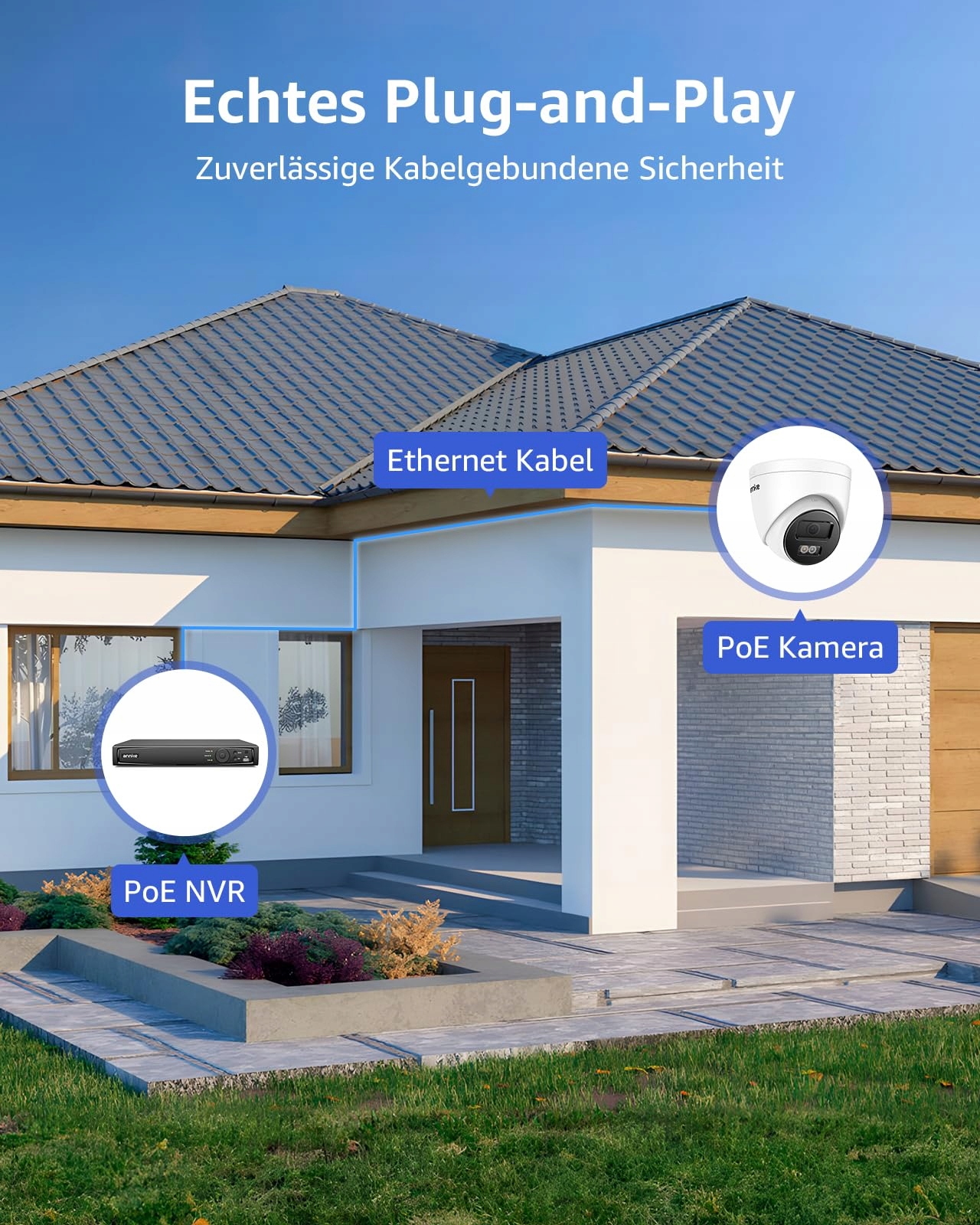 ANNKE Zestaw Kamer 12MP PoE 16-Kanałowy NVR 8X Kamery IP Mikrofon Alexa — miniatura 7