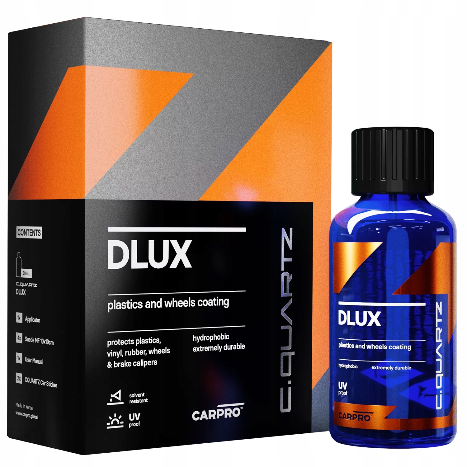 CarPro CQuartz Dlux 30ml powłoka ceramiczna do felg oraz plastików