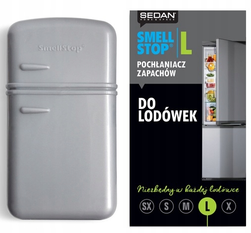 Pochłaniacz zapachów do lodówek Skuteczny Polski Nr 1 Sedan SmellStop L-Zdjęcie-0