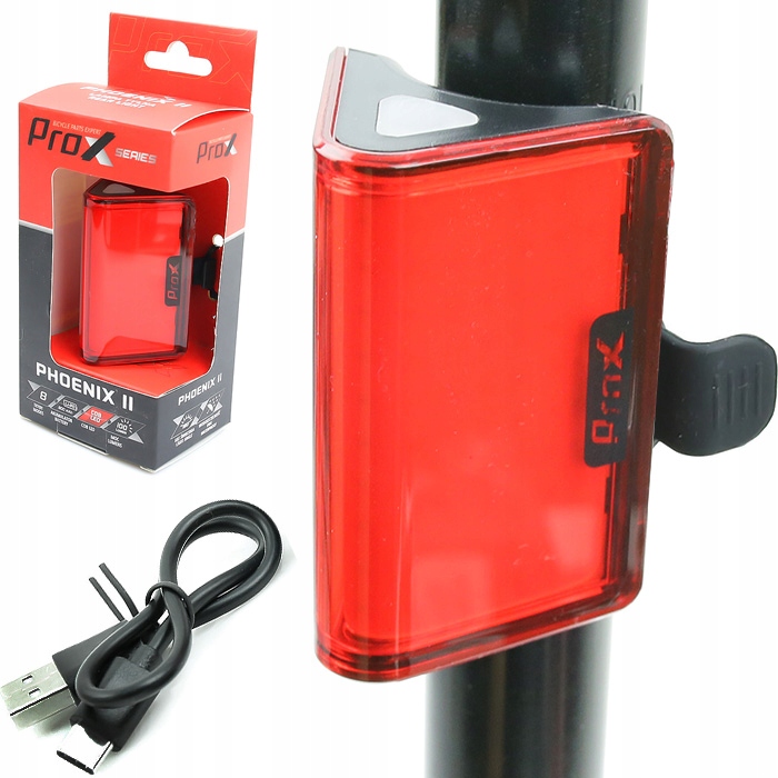 

Lampa Tył Prox Phoenix II Led 100Lm, 800 mAh Usb-c