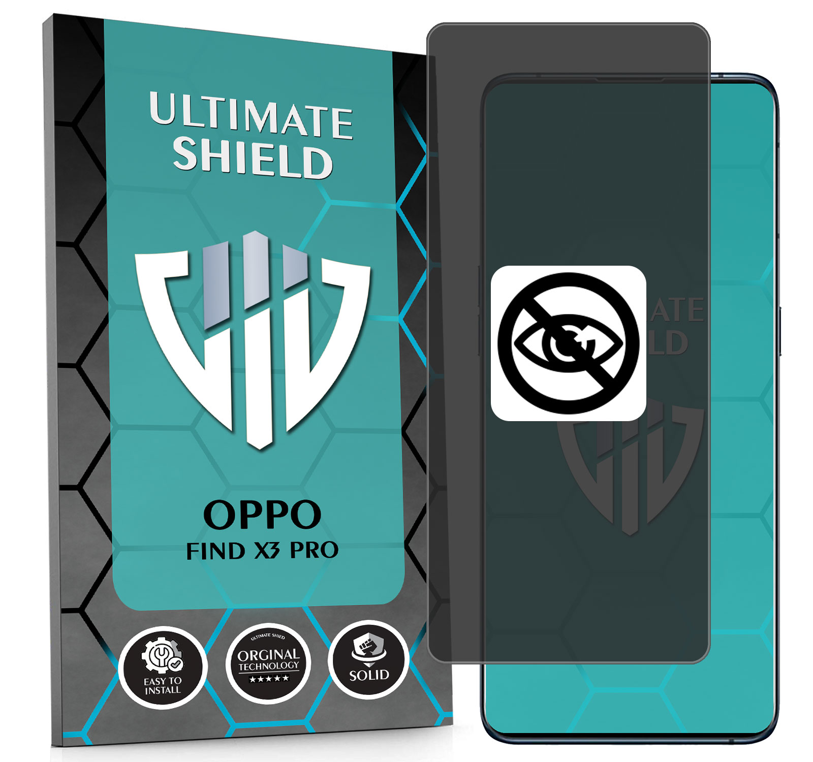 Sklo 5D Privacy Private Anti-spy Pro Oppo Find X3 Pro Hydrogelové Matné