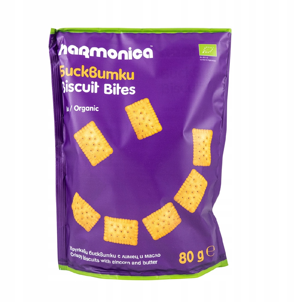 Levně 4x Harmonica Máslové sušenky z jednozrnky Bio 80 g