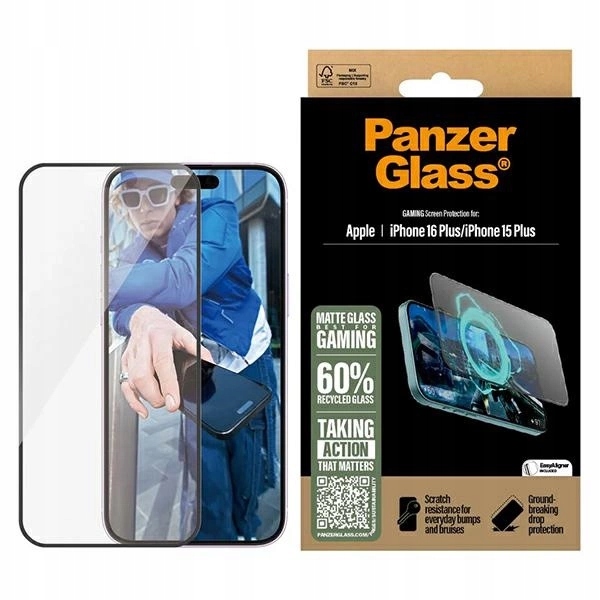 Tvrdené sklo PanzerGlass Gaming Screen Ultra-Wide Fit pre iPhone 16 Plus