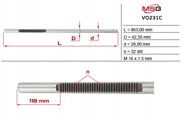 Ozubená lišta převodovky řízení Volvo XC90-16, Volvo V70, Volvo S60