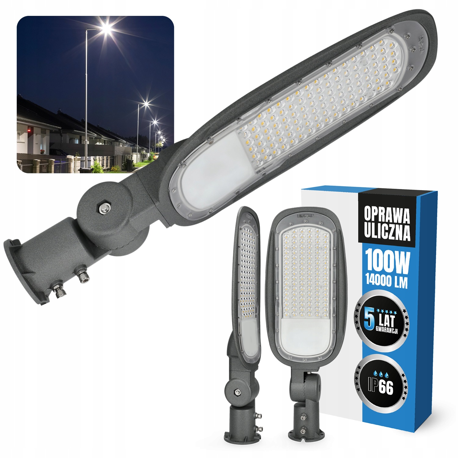 Lampa pouliční lucerna Led silniční svítidlo 100W
