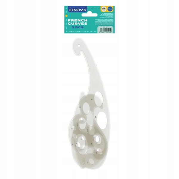 KRZYWIKI KREŚLARSKIE PLASTIKOWE 3 ELEMENTY STARPAK EAN (GTIN) 5906453905662