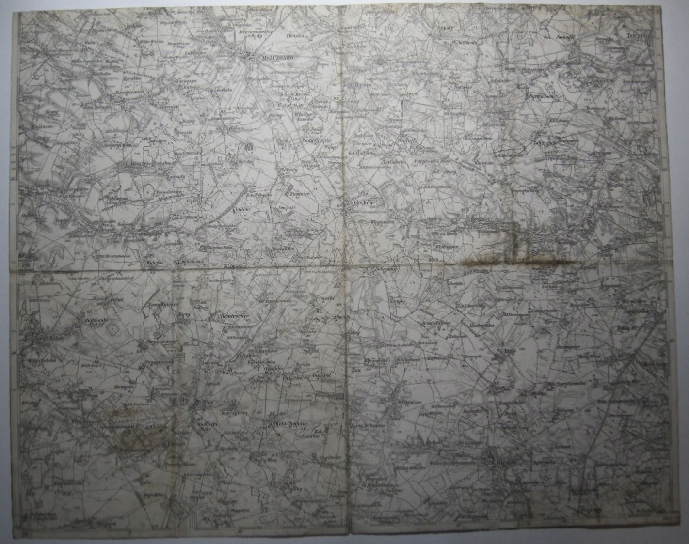 Mapa Mszczonów, Błędów, Tarczyn, Biała Rawska, MAZOWSZE, POLSKA ok. 1914 r.