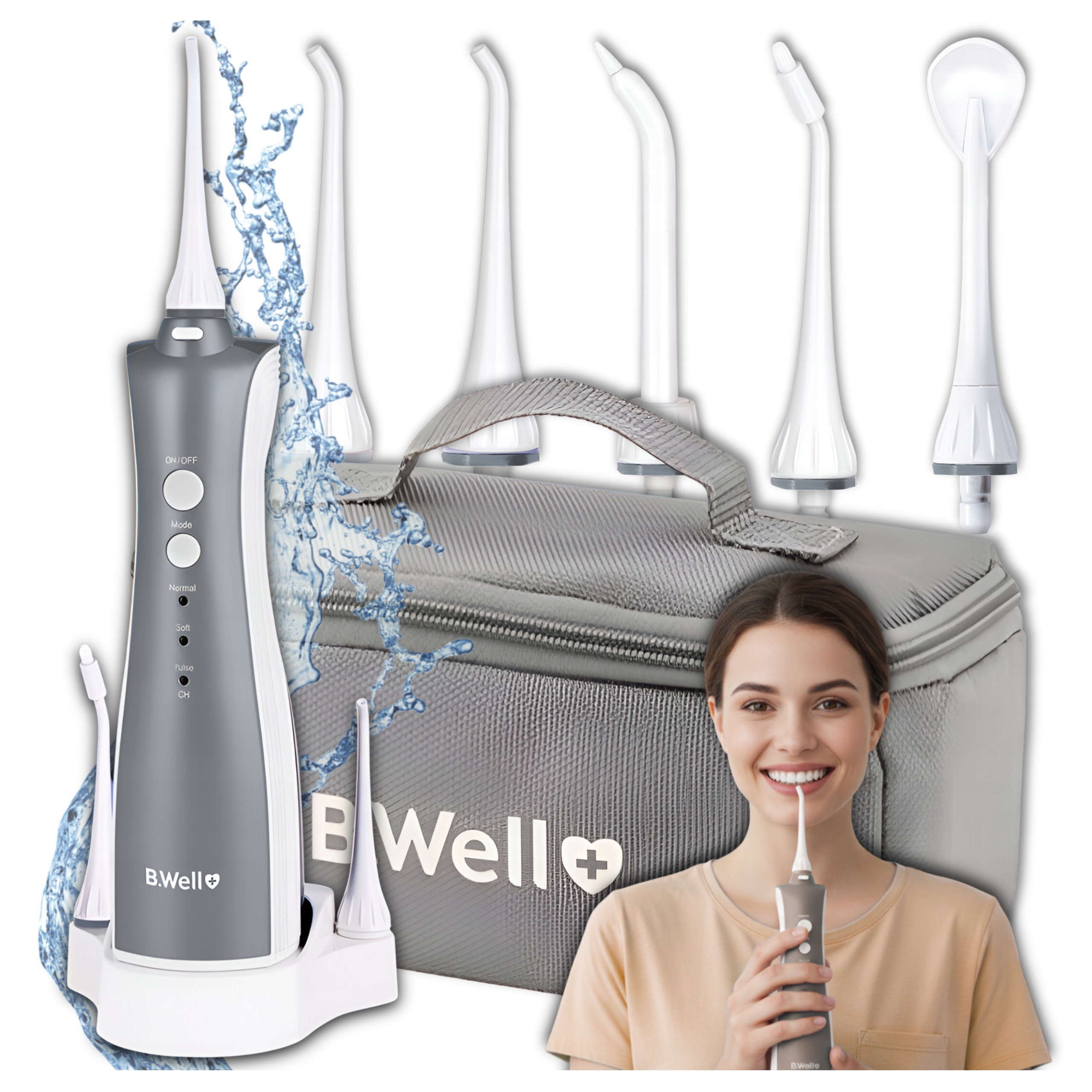 Irygator do Zębów Bezprzewodowy Dentystyczny Profesjonalny 5 Dysz