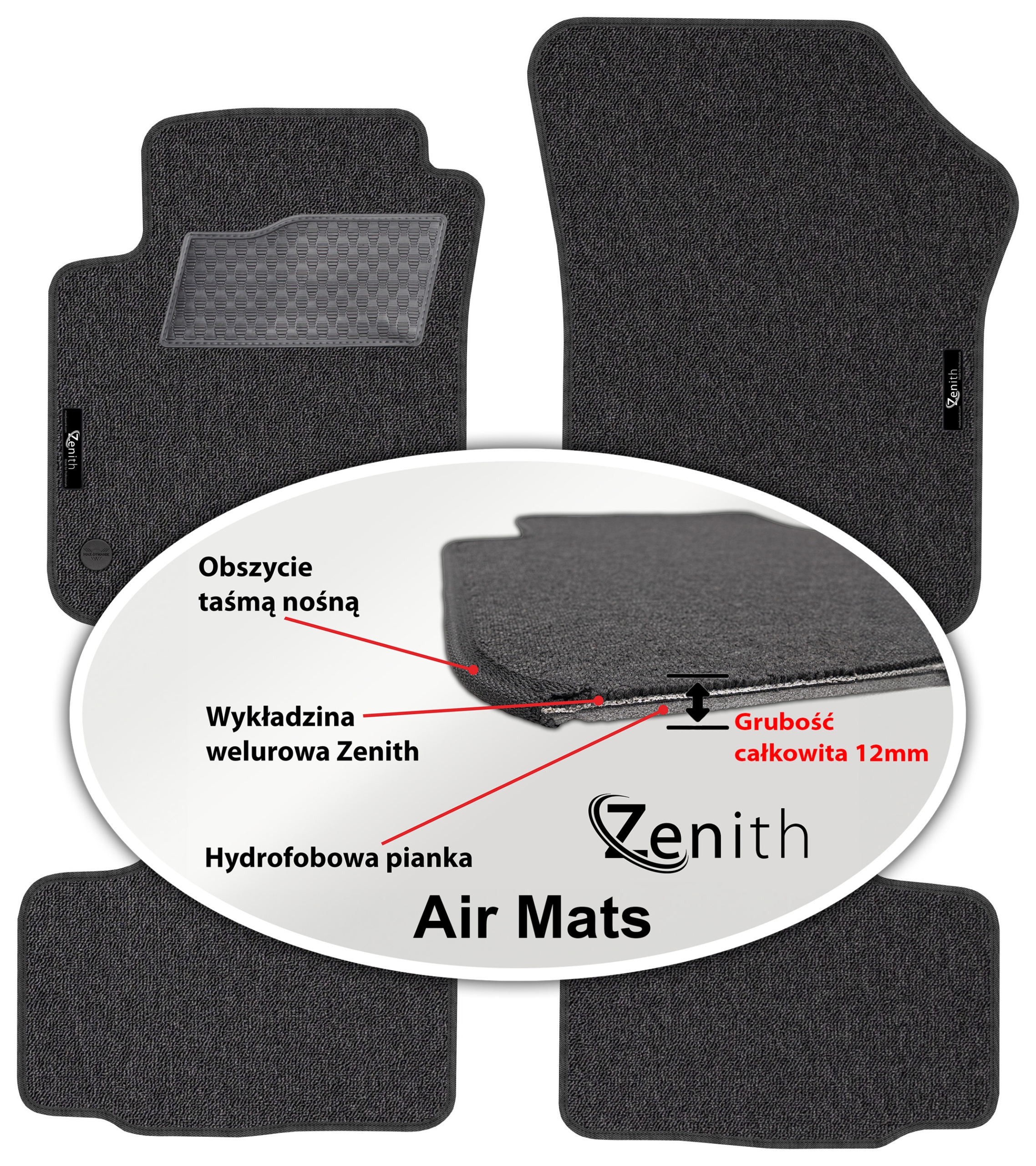 Škoda Citigo 2011-2019 Velúrové koberčeky do auta Zenith Air Mats