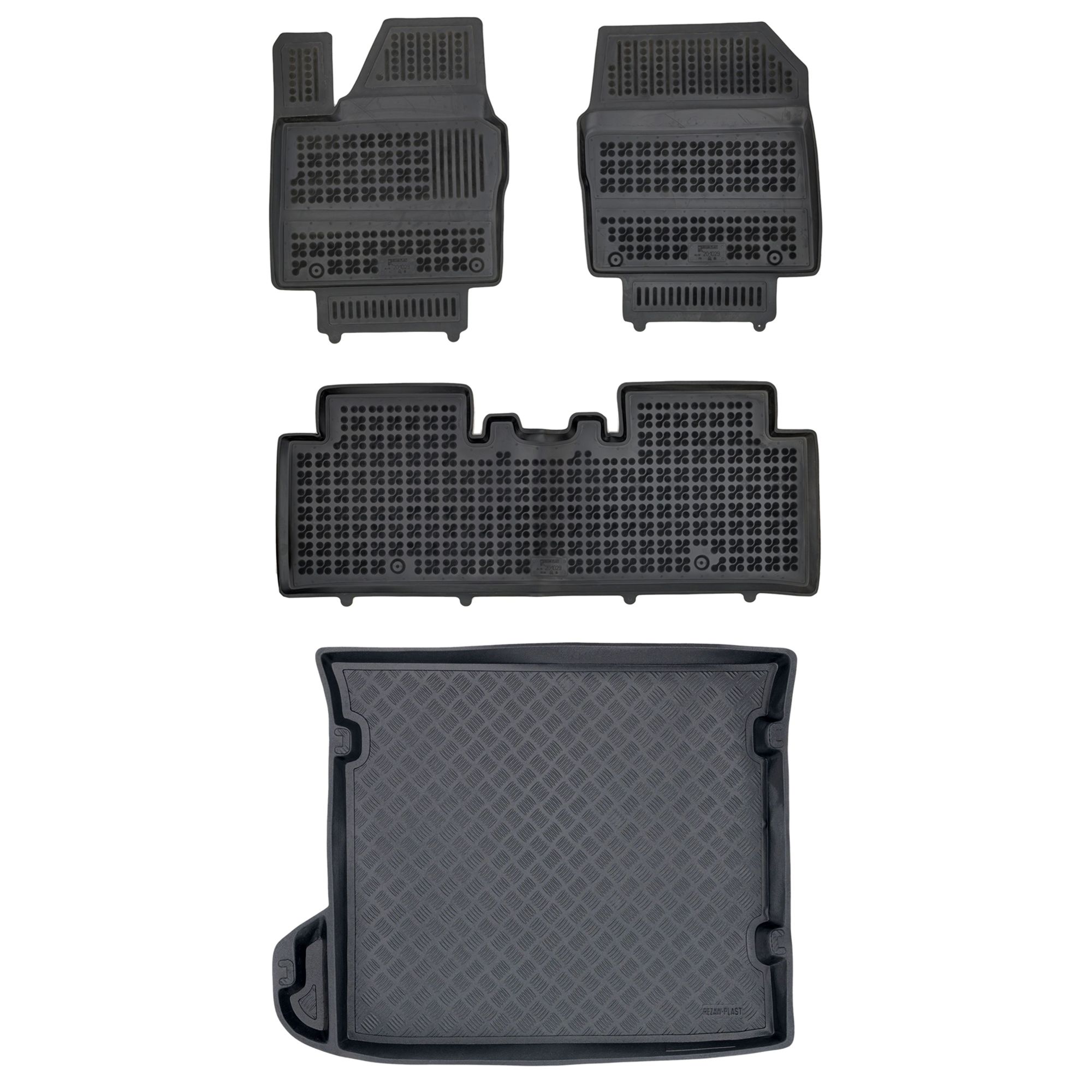 Sada čiernych kobercov plastová rohož pre Kia EV6 od roku 2021