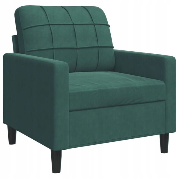 Velúrové kreslo 60 cm tmavozelené