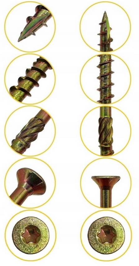 WKRĘTY CIESIELSKIE DO DREWNA CS 6x220 TORX ŁEB STOŻKOWY DOMAX 100 SZTUK Producent Domax