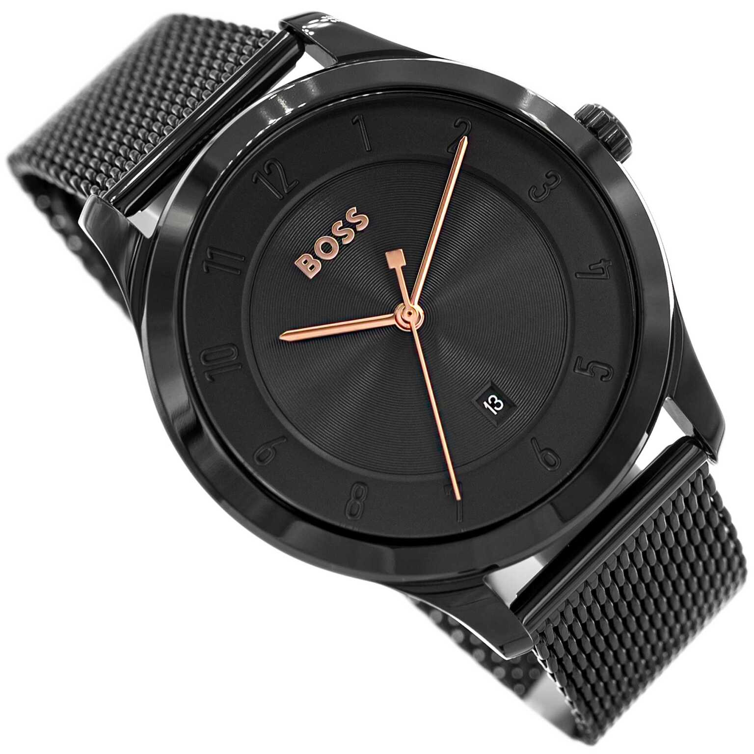 Męski Zegarek Hugo Boss 1513986 Purity Czarny Na Bransolecie Mesh