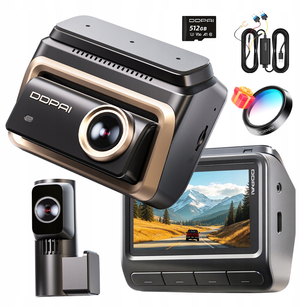 Kamera Ddpai Z90 Master Videorekordér 4K Zadní Hardwire Kit 512GB
