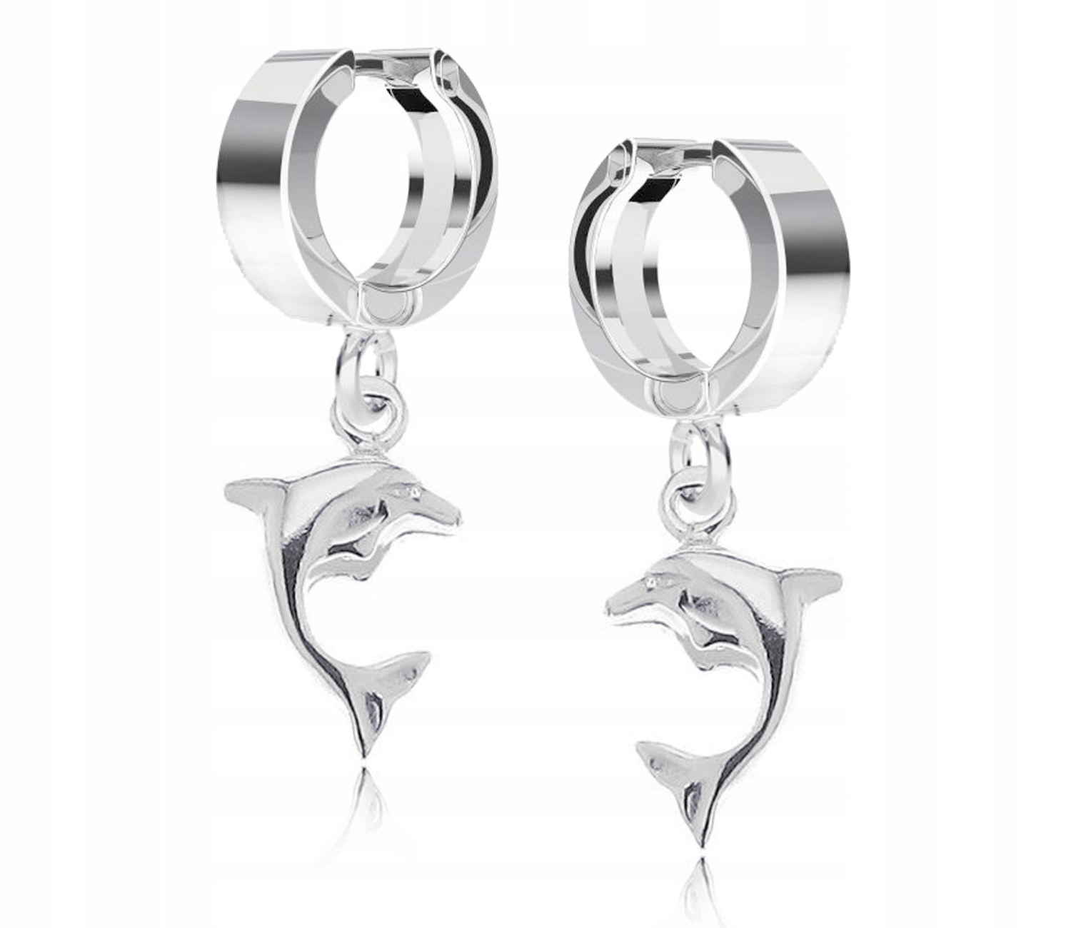 Stříbrné náušnice delfíní pouta Symbol svobody inteligence Stříbro 925
