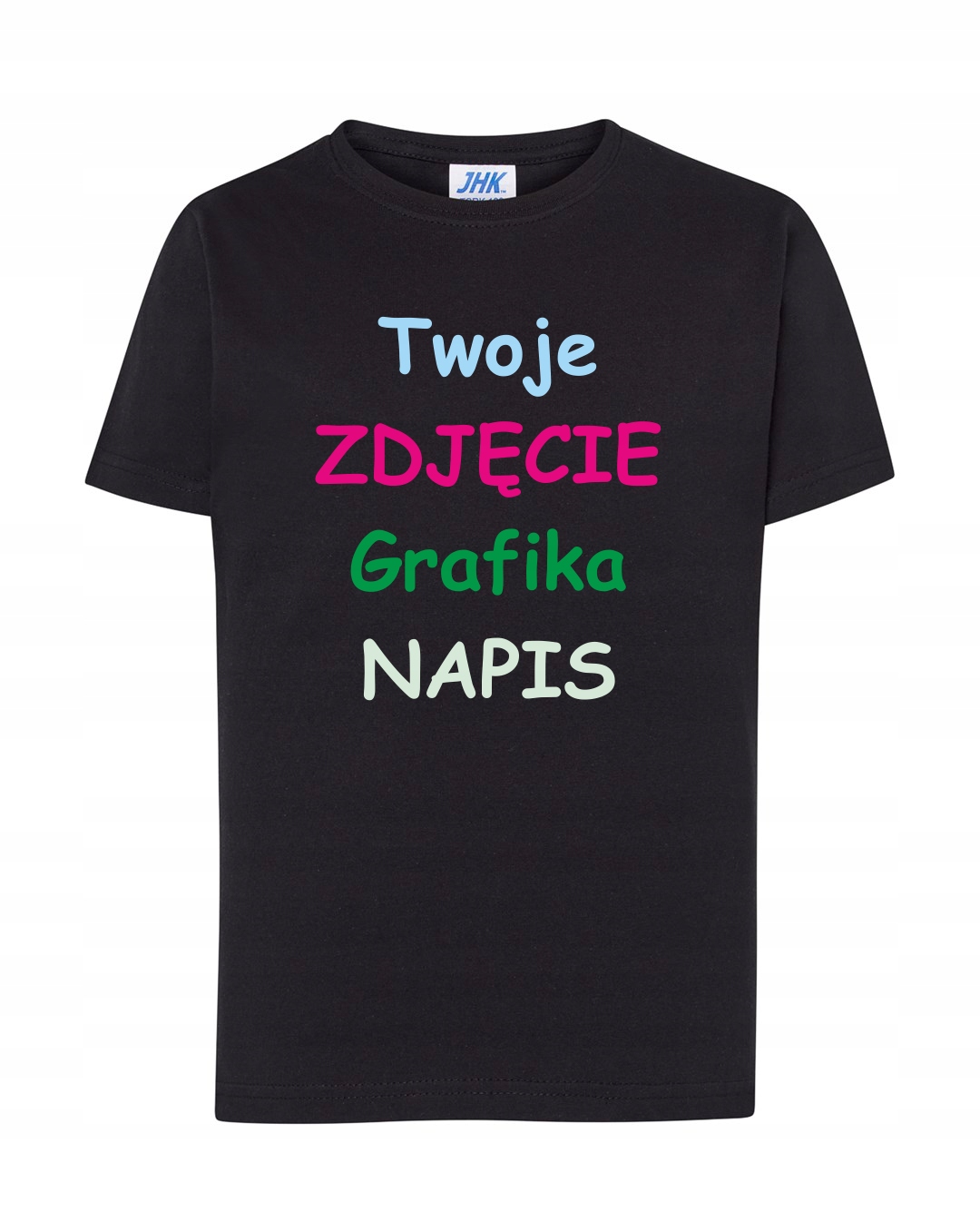 Koszulka dziecięca duży nadruk z przodu KOLORY