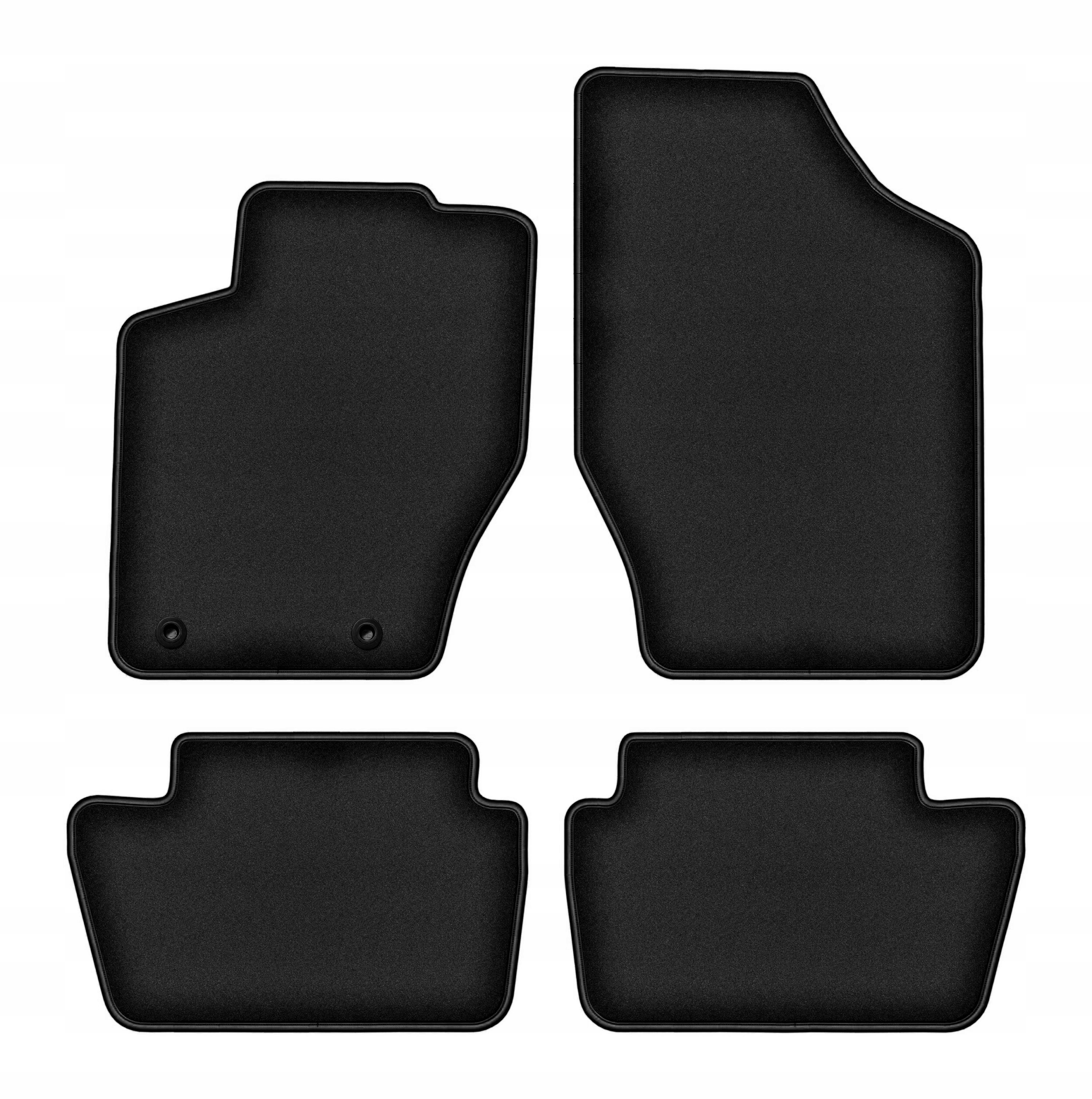 Koberčeky do auta velúrové čierne 4 ks pre: Citroen C4 I 2004-2010