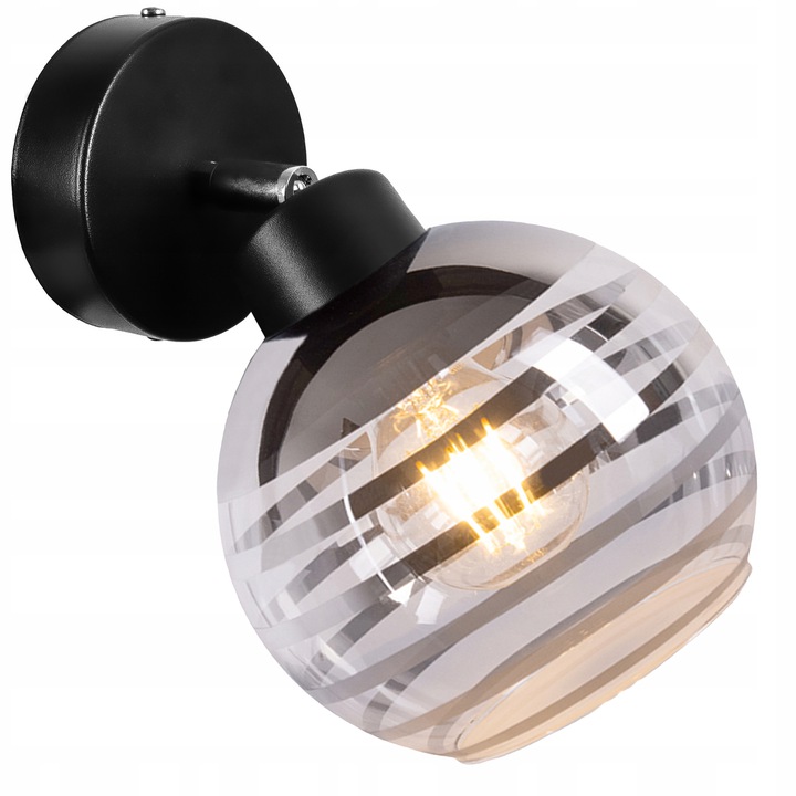 

Lampa Kinkiet Ścienny regulowany Loft szklany Kula