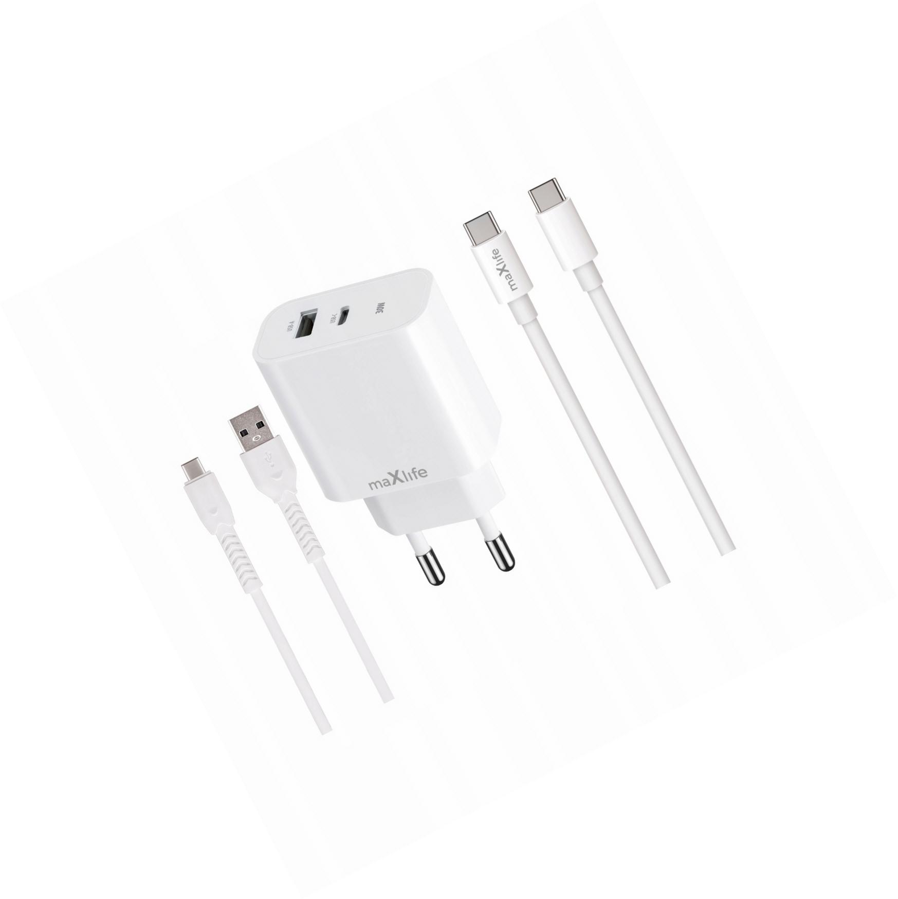 Szybka ładowarka 30W 2 wejścia z kablami Usb-c do Xiaomi Redmi Note 8 Pro