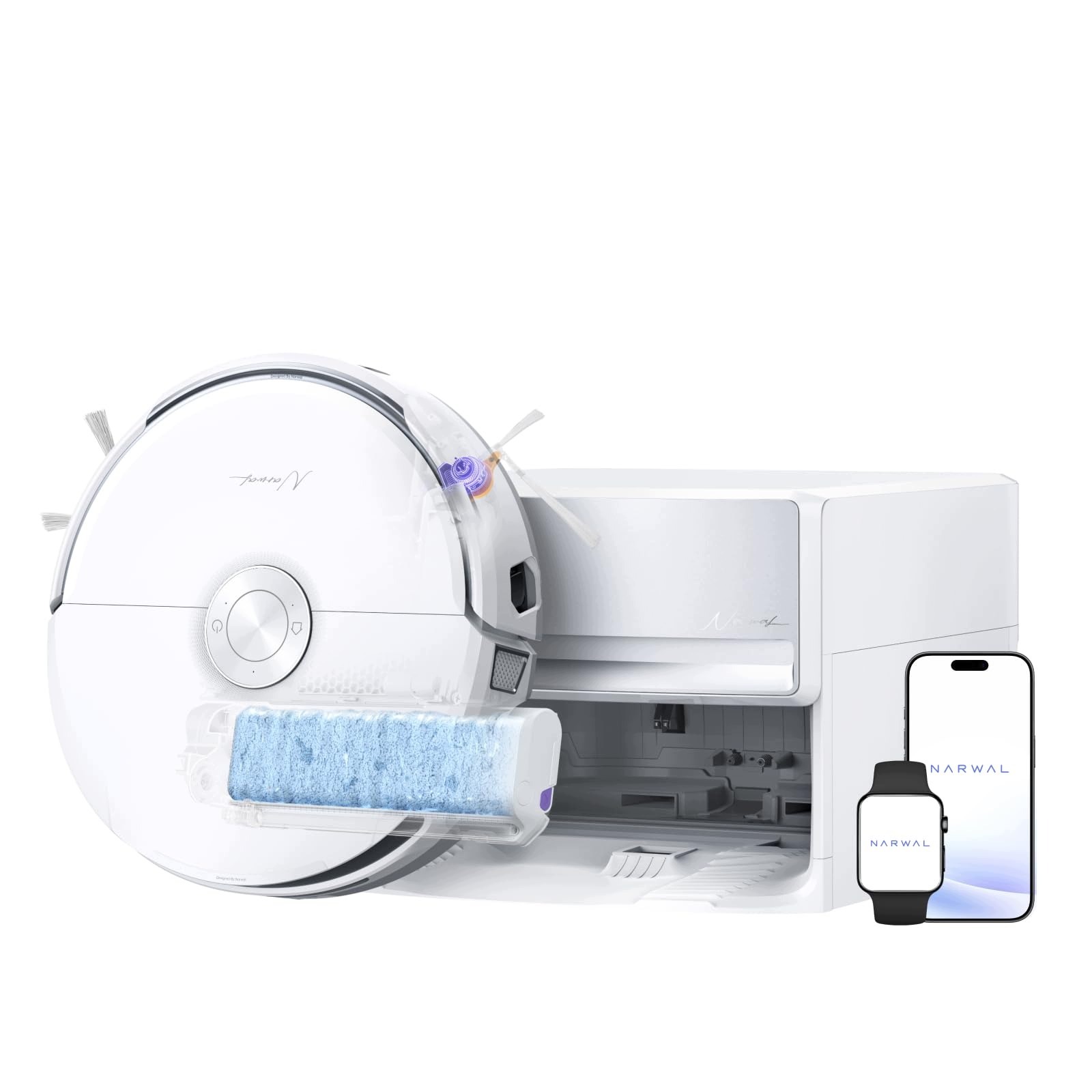 Flow Robot Sprzątający Z Kompaktową Stacją 28CM I Mopem Szynowym