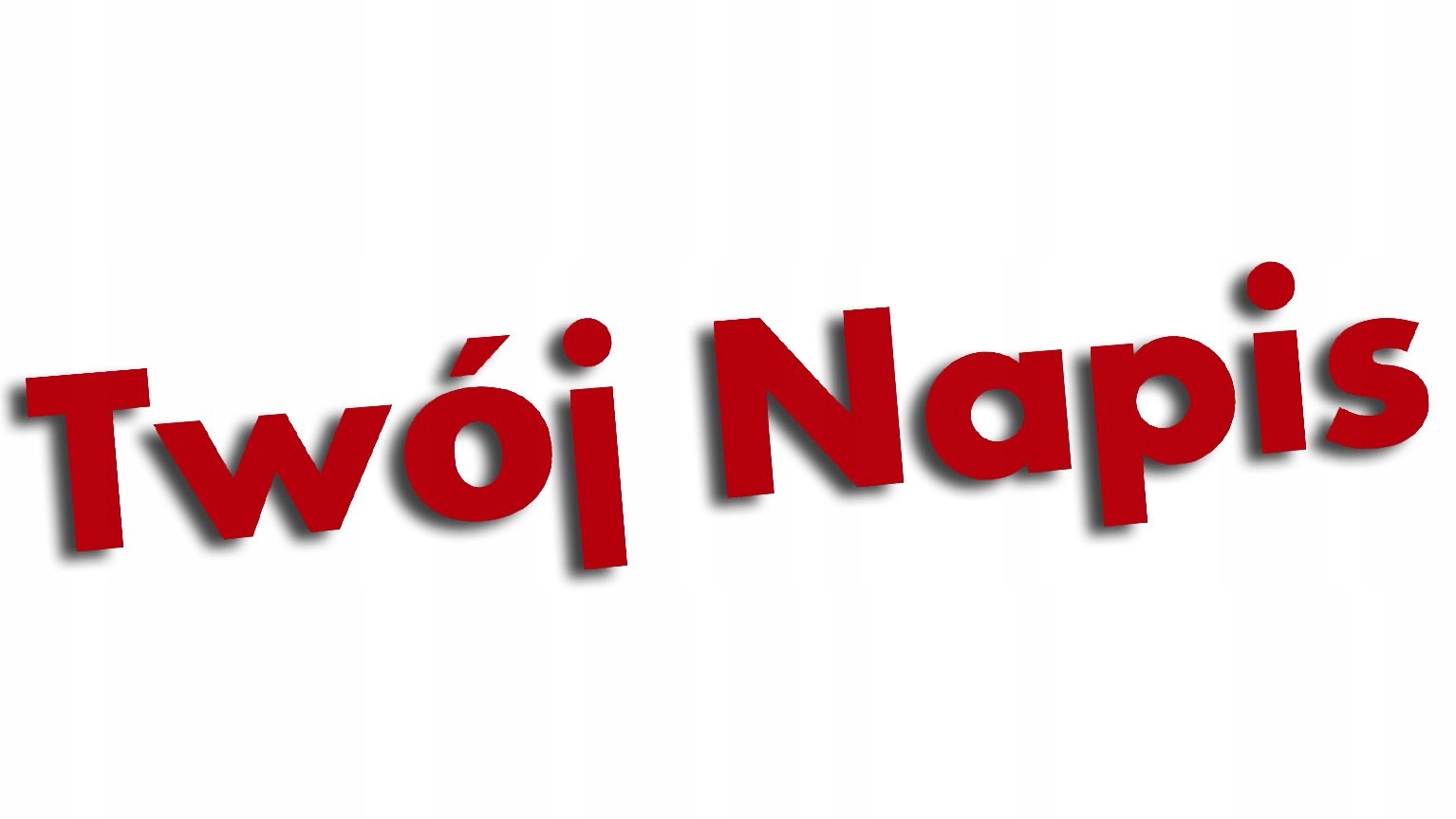 

Wycinana naklejka Twój Napis czerwona