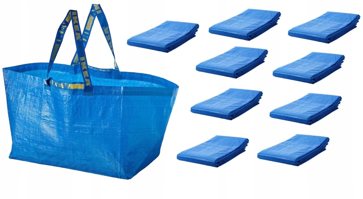 

Ikea Frakta torba 71L zakupy pranie basen 10 szt.
