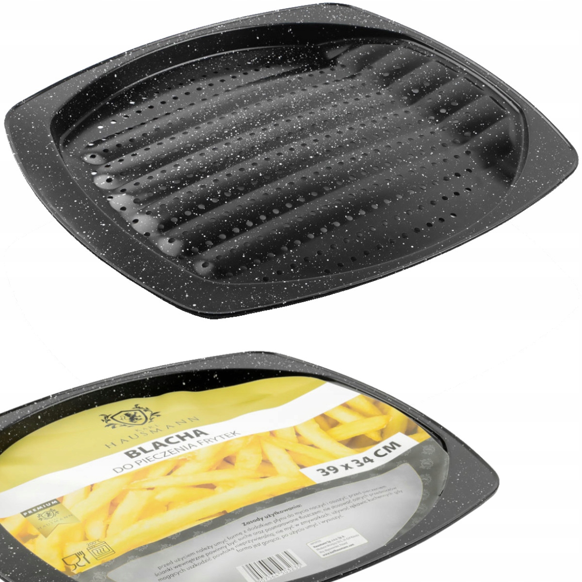 BLACHA DO PIECZENIA FRYTEK TALARKÓW CHIPS 39x34cm