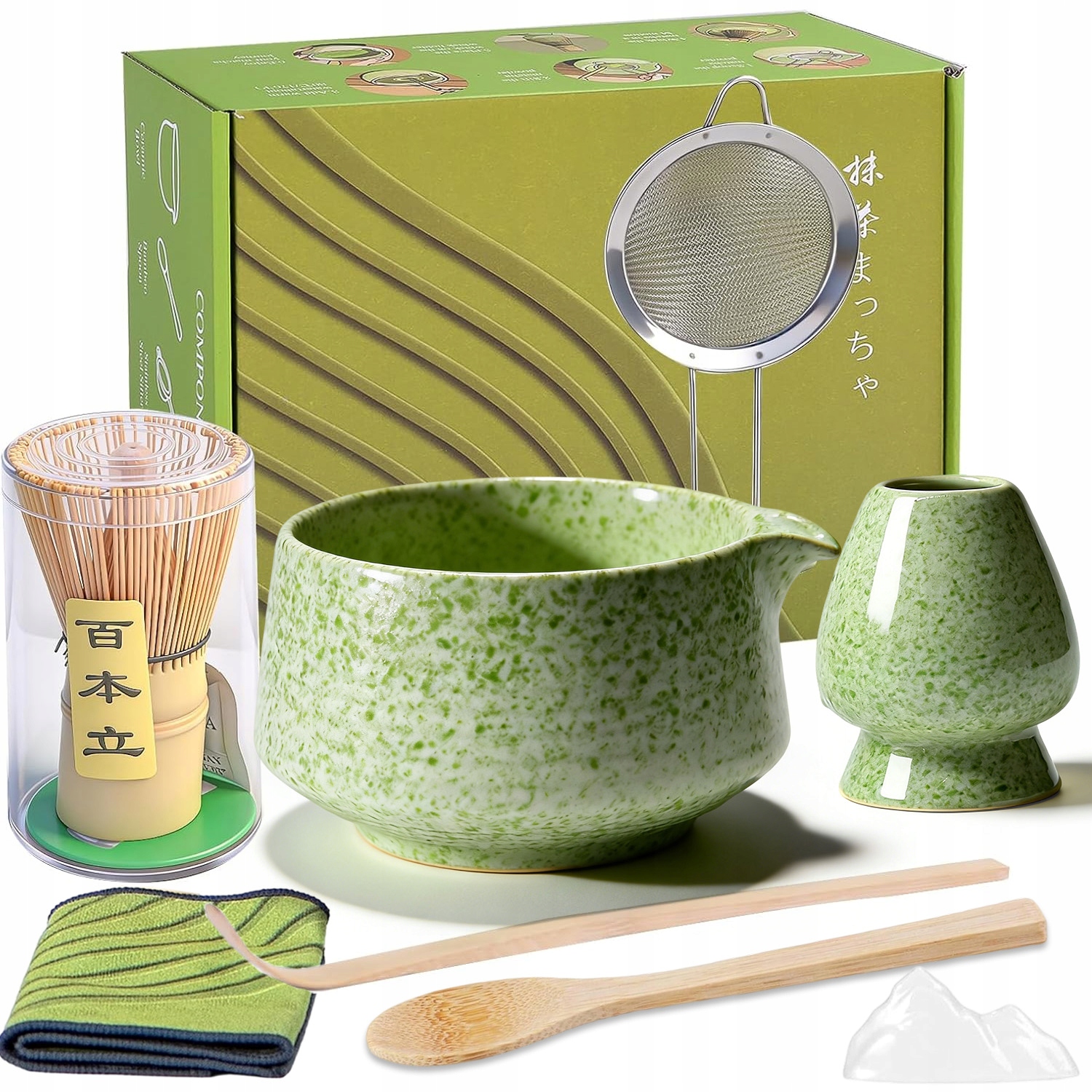 Zestaw Prezentowy Do Herbaty Matcha Zestaw Mioteł Matcha Z Trzepaczką