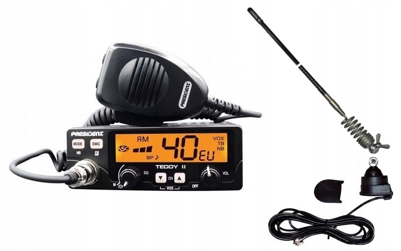 RADIO CB PRESIDENT TEDDY ANTENA SIRIO DELTA SF40