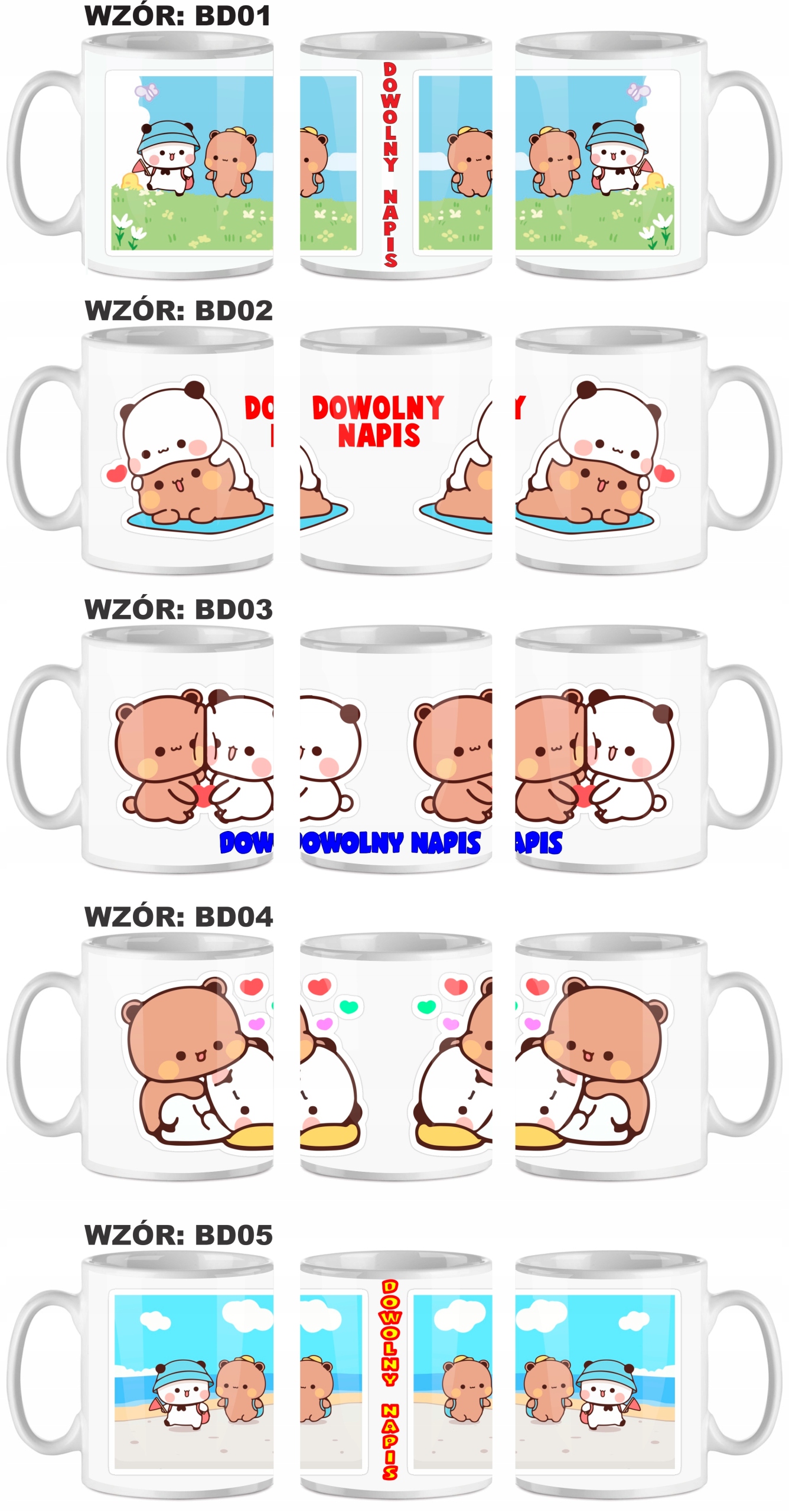 Kubek Bubu Dudu+ DOWOLNY NAPIS PREZENT Marka bez marki