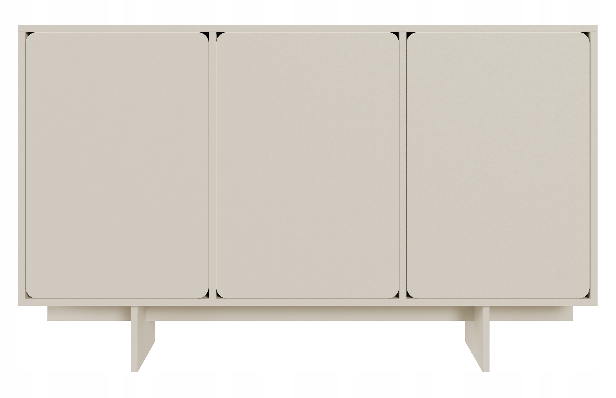 Třídveřová komoda Wuwu 150 cm šedobéžová