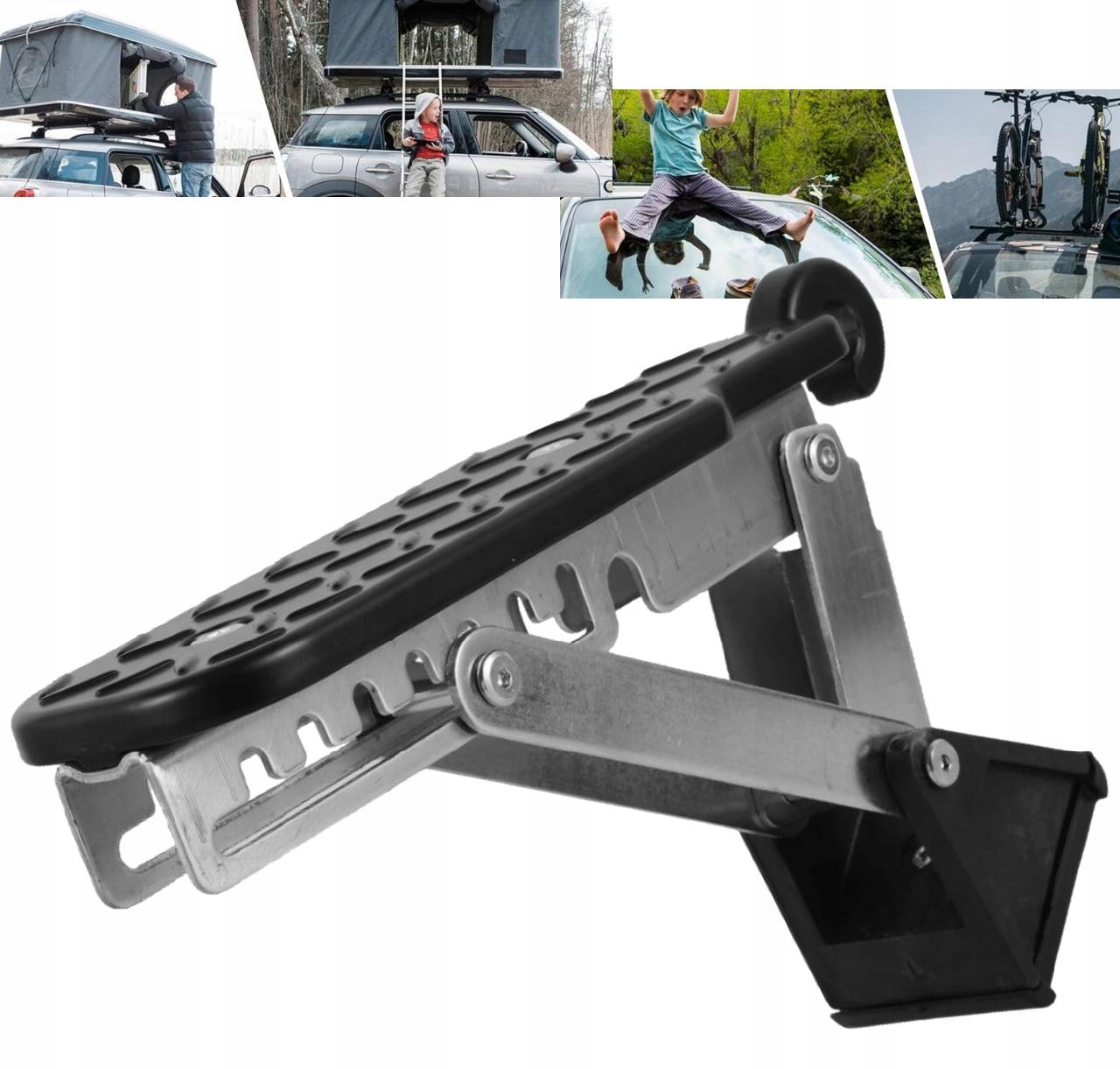 Univerzální Přídavný Stupeň Plošina Do Auta, Schůdek, Černý, 250 Kg