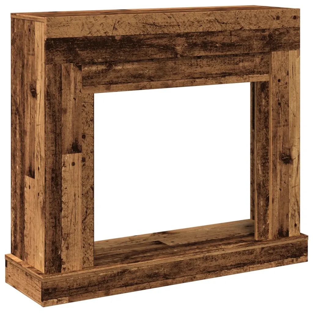 Led krbová obestavba ve starém dřevěném dekoru, 100 x 30 x 87,5 cm