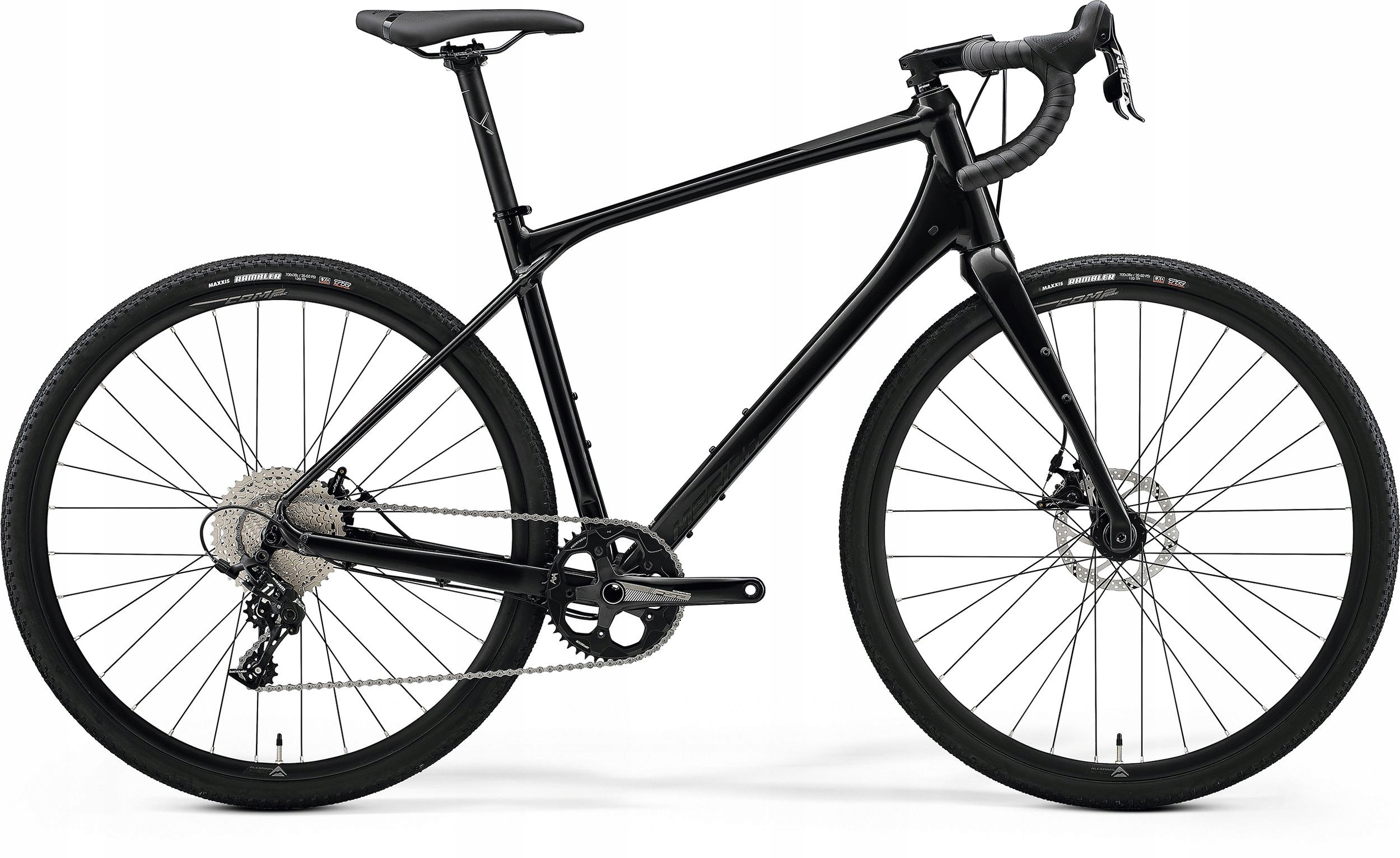 Nowy Gravel Merida Silex 300 Roz XL 53cm Glossy Black Sram Apex 1x11 Tarcze