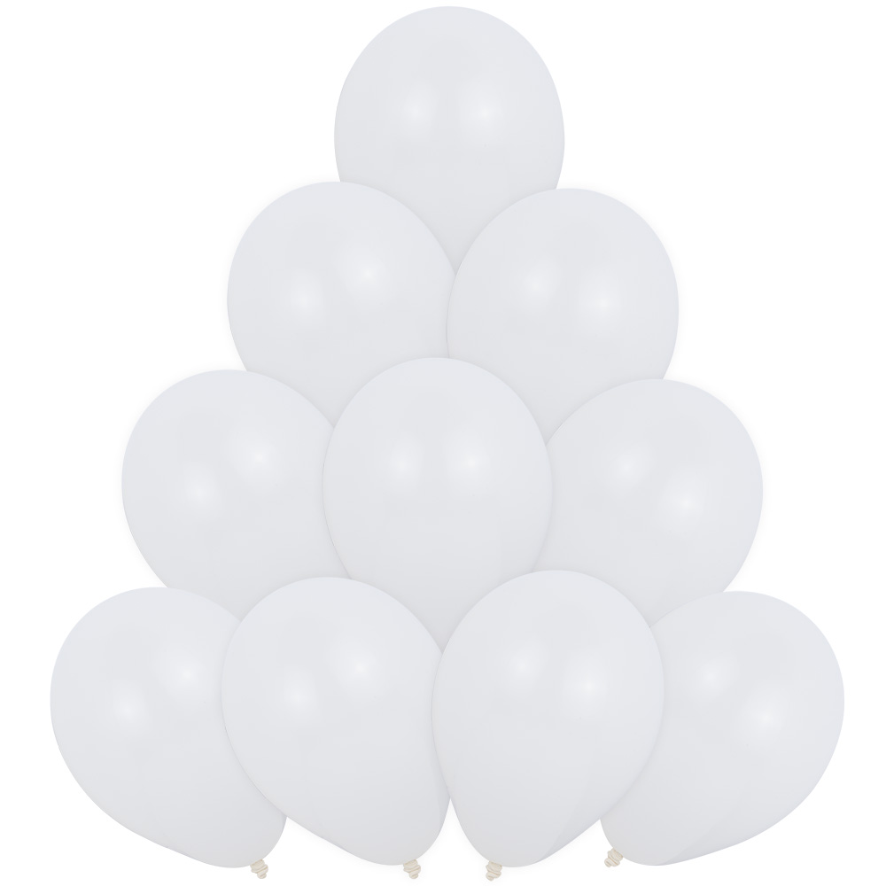 Balony Mini Baloniki Urodzinowe Małe Białe 10szt-Zdjęcie-0
