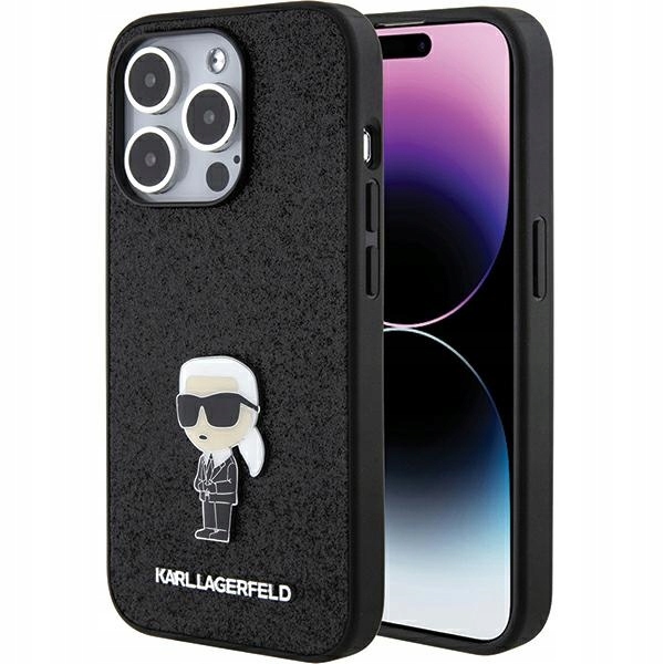 Karl Lagerfeld KLHCP15LGKNPSK iPhone 15 Pro 6.1" černý/černý hardcase Fixe