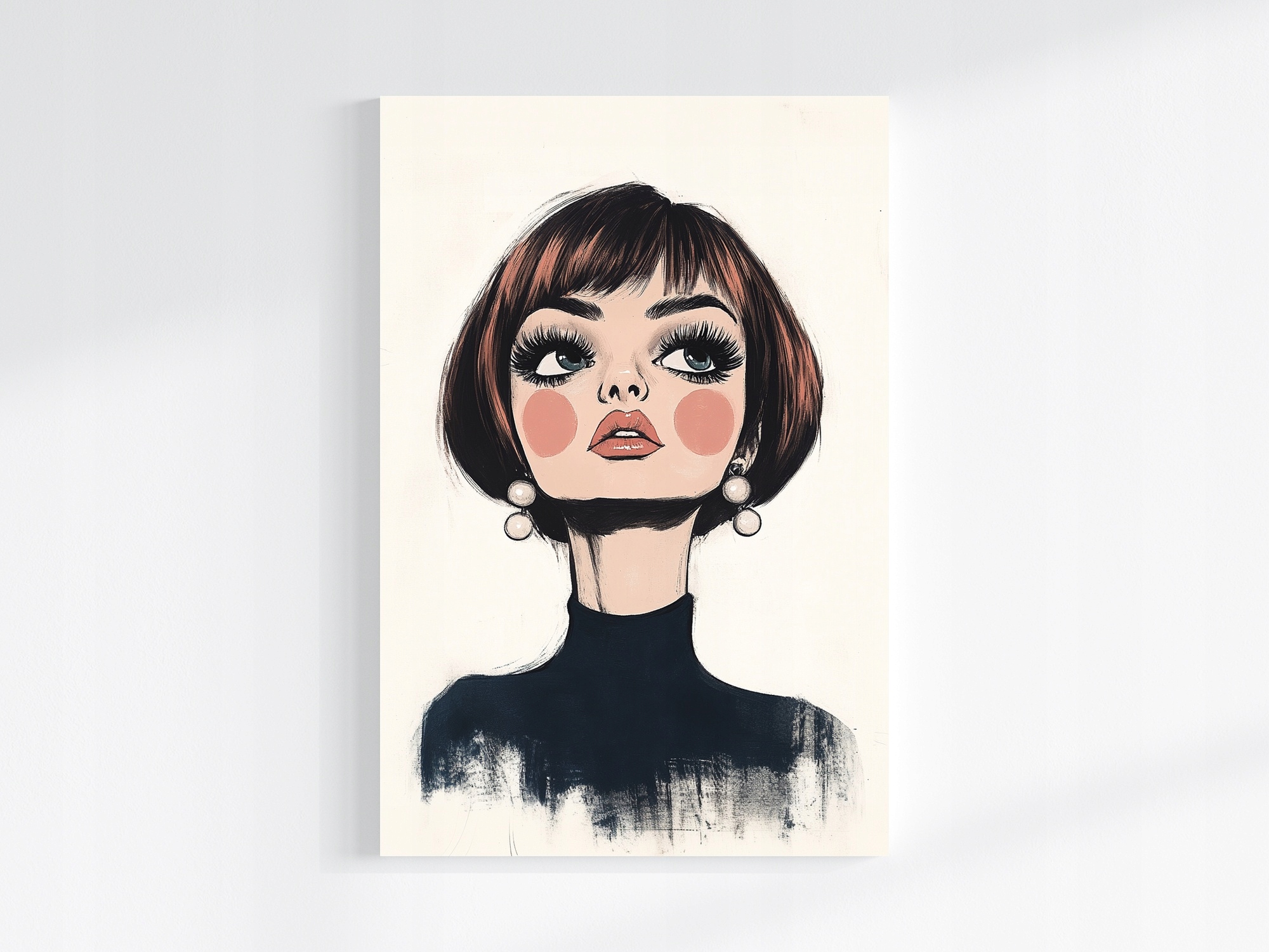 Obraz Na Plátně Canvas Portrét Žena Dívka Retro Vintage 80x120