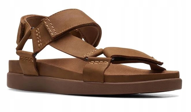 Clarks Pánské Sandály Hnědé Kožené, Velikost 46
