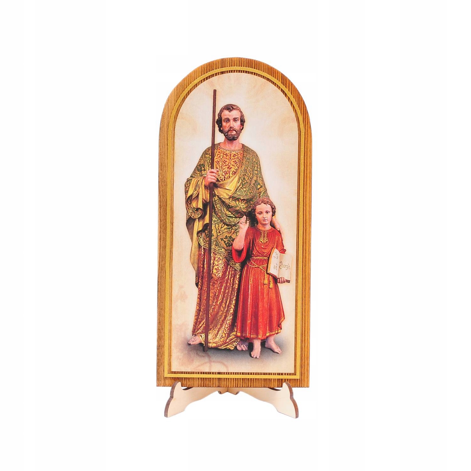 Svatý Josef Obraz na desce Půlkulatý (Malý) 20 x 9,5 cm