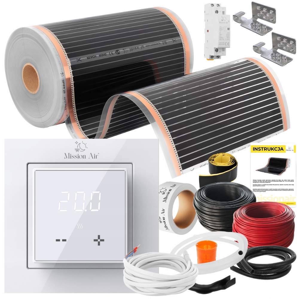 Set Mission Air Fólia vyhrievacia podložka Infračervená 50 cm A 160 W/m² 24 m² Ptc