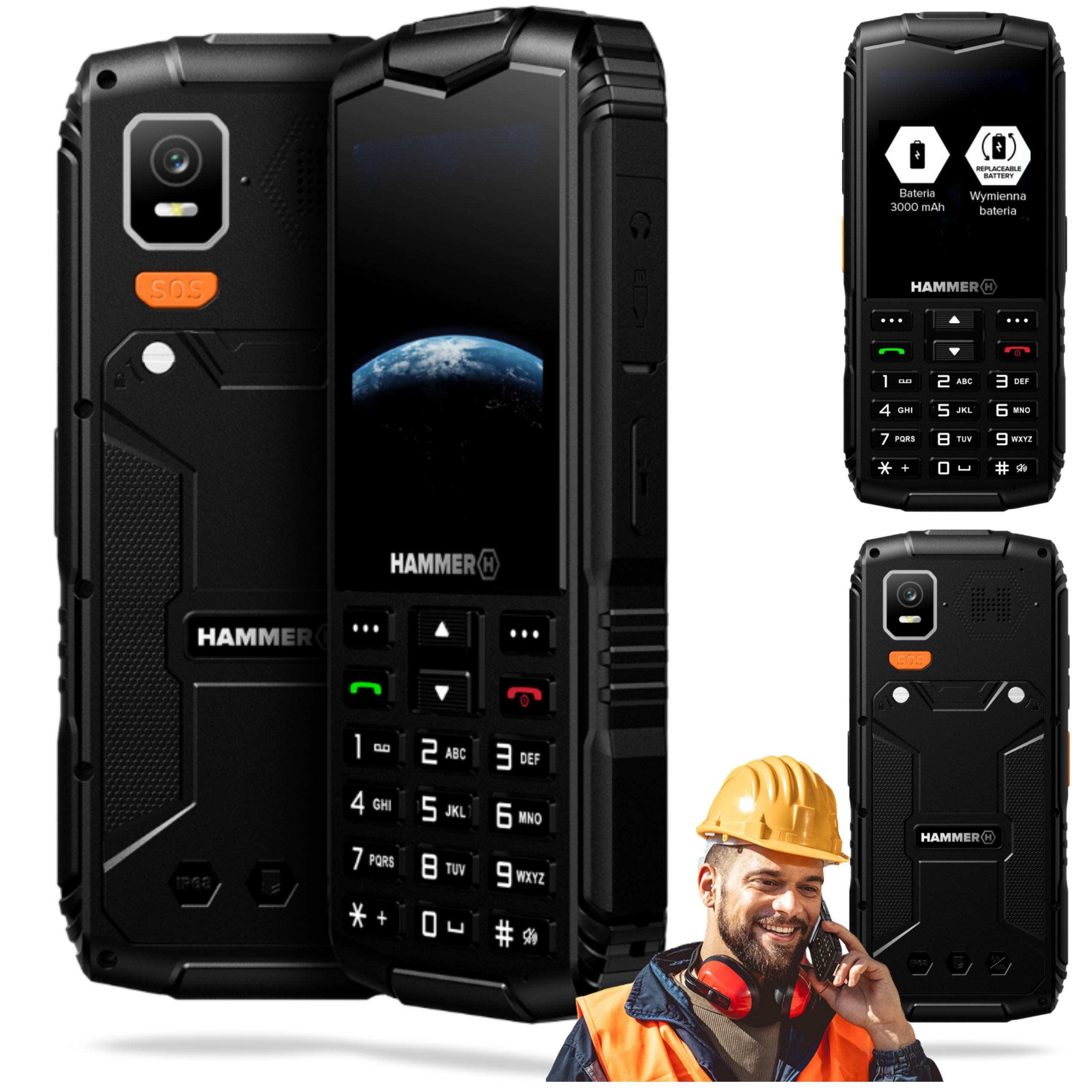 Hammer Horizon Lte 4G Mobilní Telefon S Klávesnicí, Silný, Pancéřově Odolný