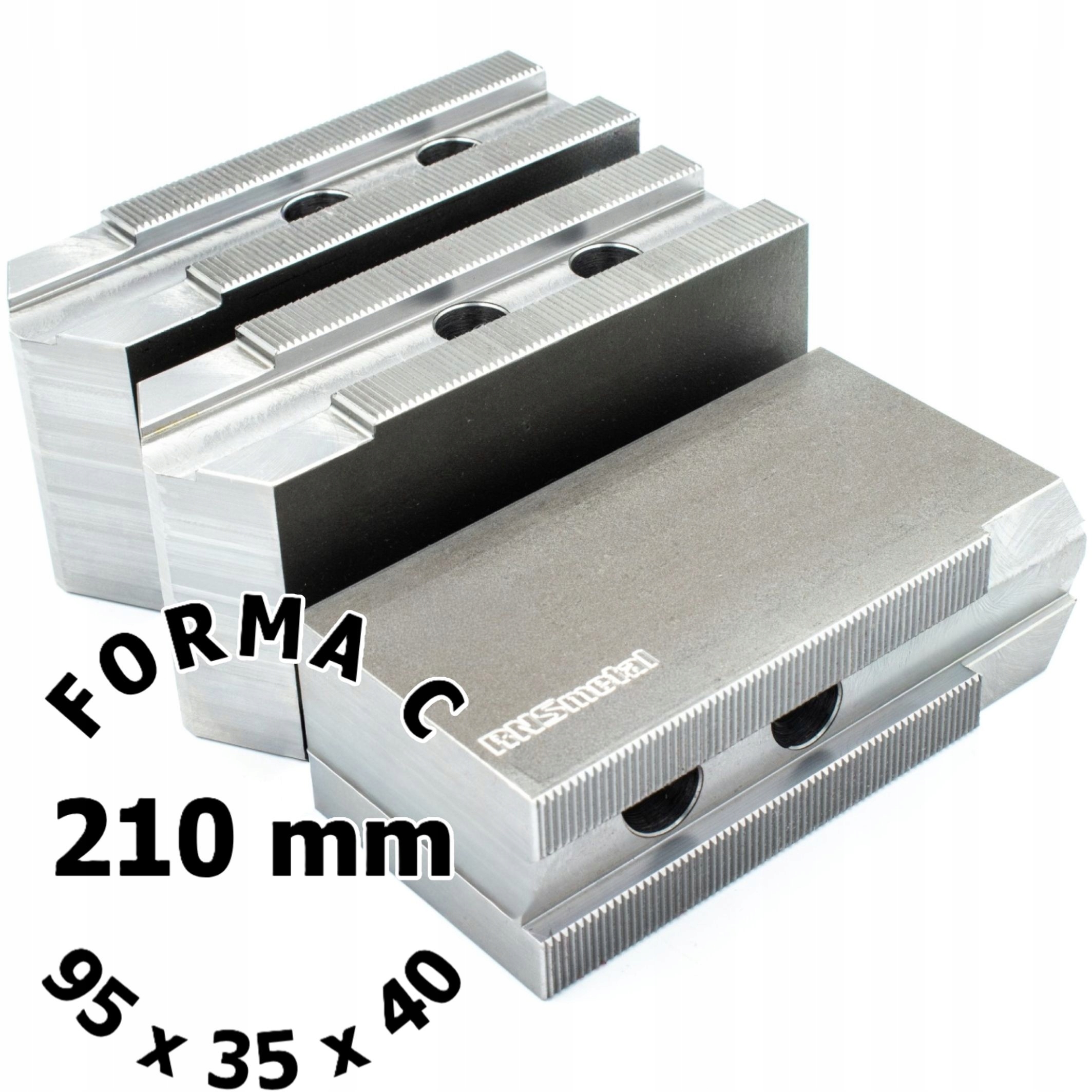 Szczęki Tokarskie Miękkie 210 C Dł 95 x Sze 35 x Wys 40 1,5x60°