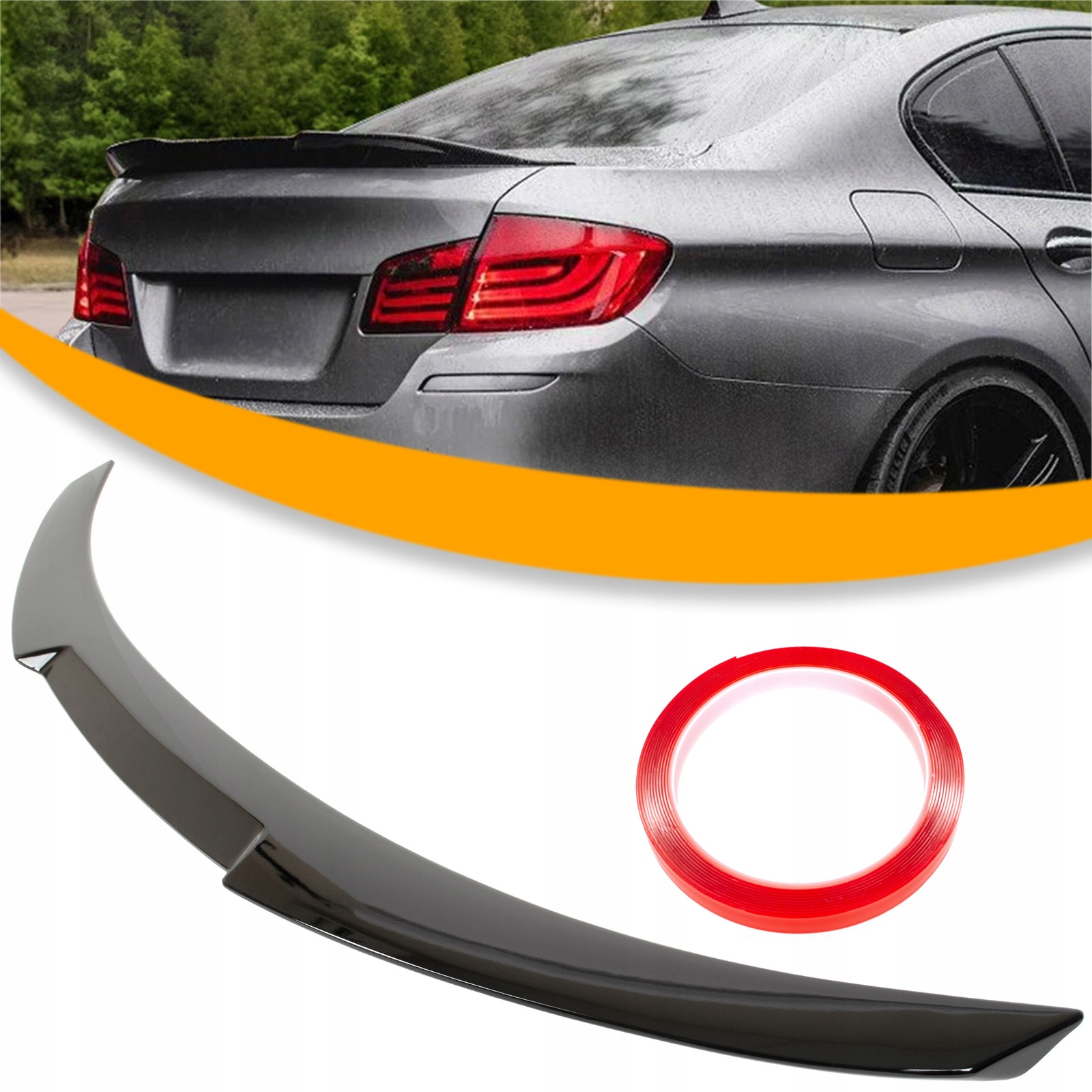 Letka Spoiler Klapy zavazadlového prostoru pro Bmw 5 F10 Sedan Lesklá vložka M4 Look