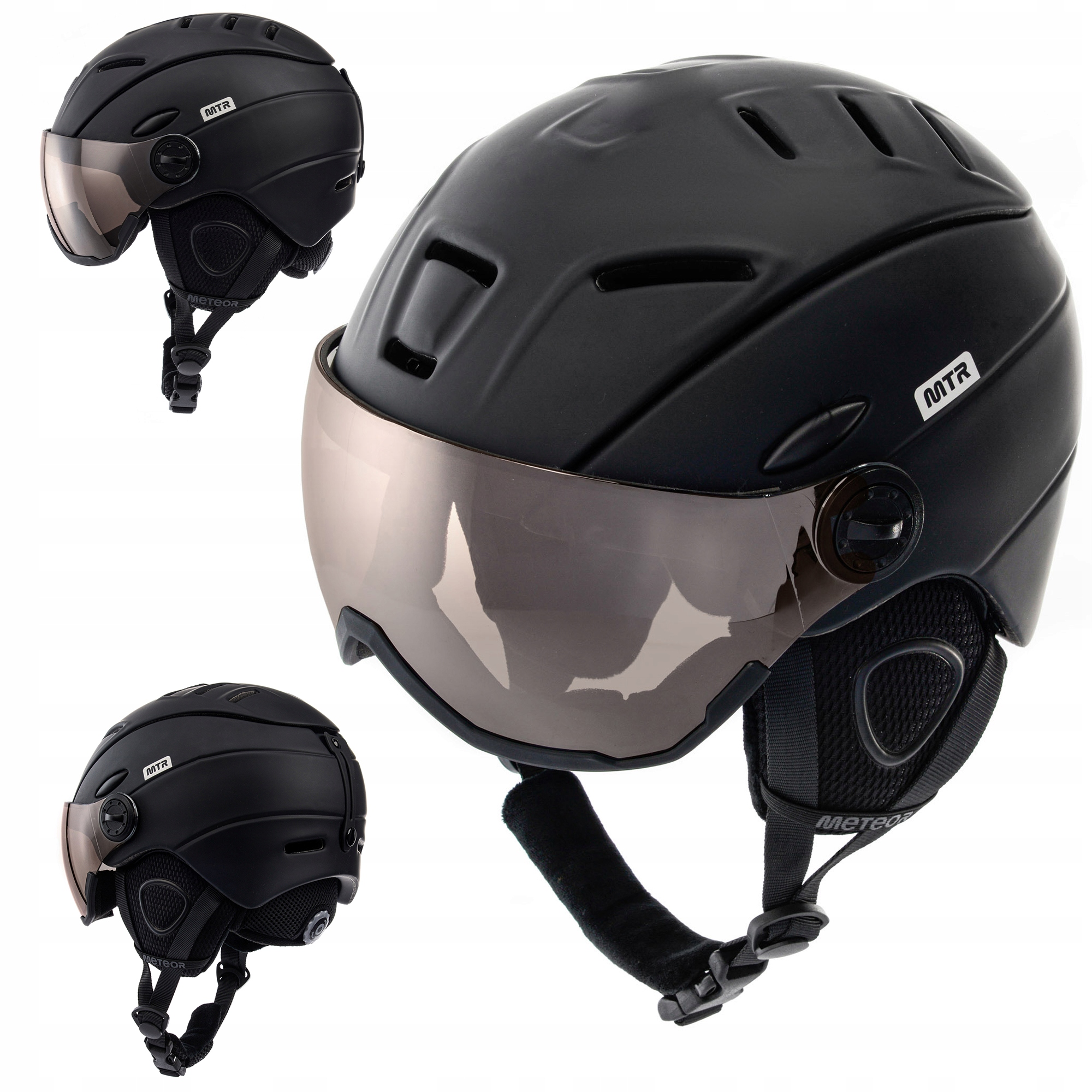 Lyžařská Přilba Snowboard Se Sklem Meteor Holo S 53-55 filtr S2 nastavitelný