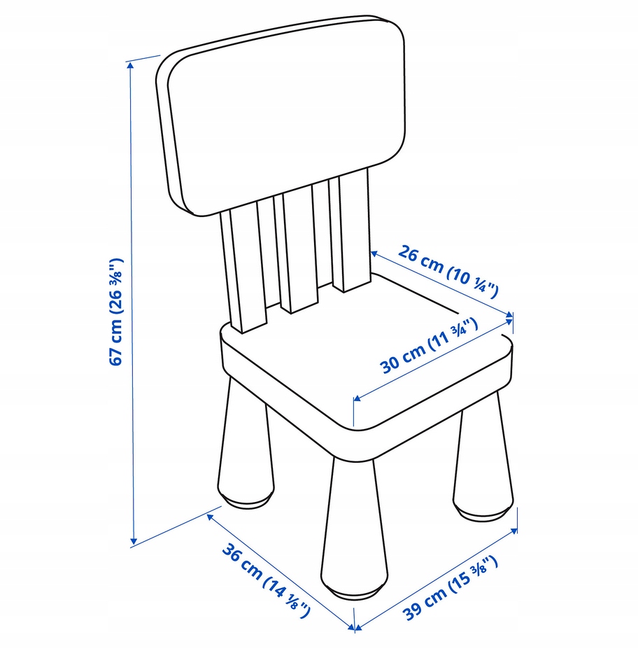 IKEA MAMMUT Krzesełko dziecięce jasnozielony EAN (GTIN) 0080705819862