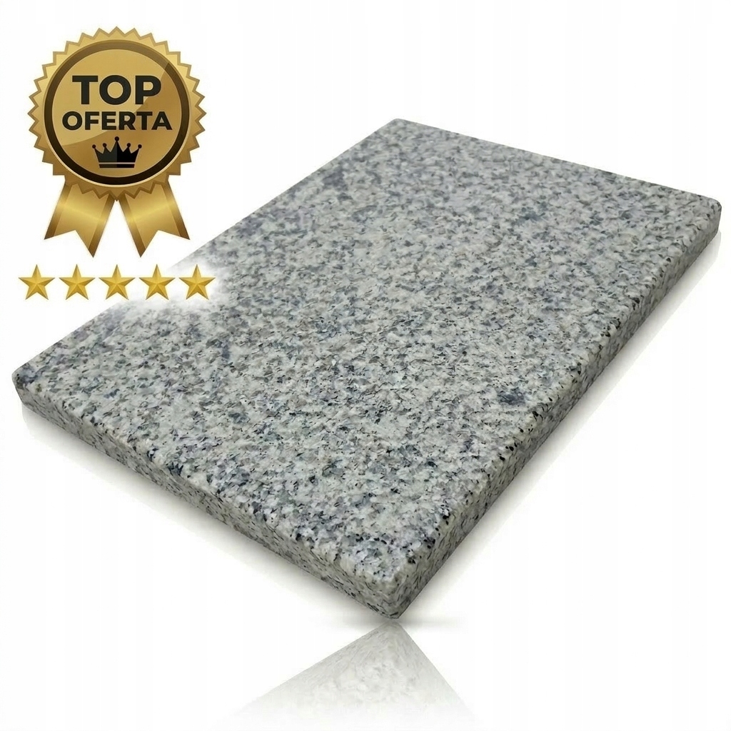 Granitová kamenná doska na krájanie Bianco Cristal 70x40x2 cm, pevná