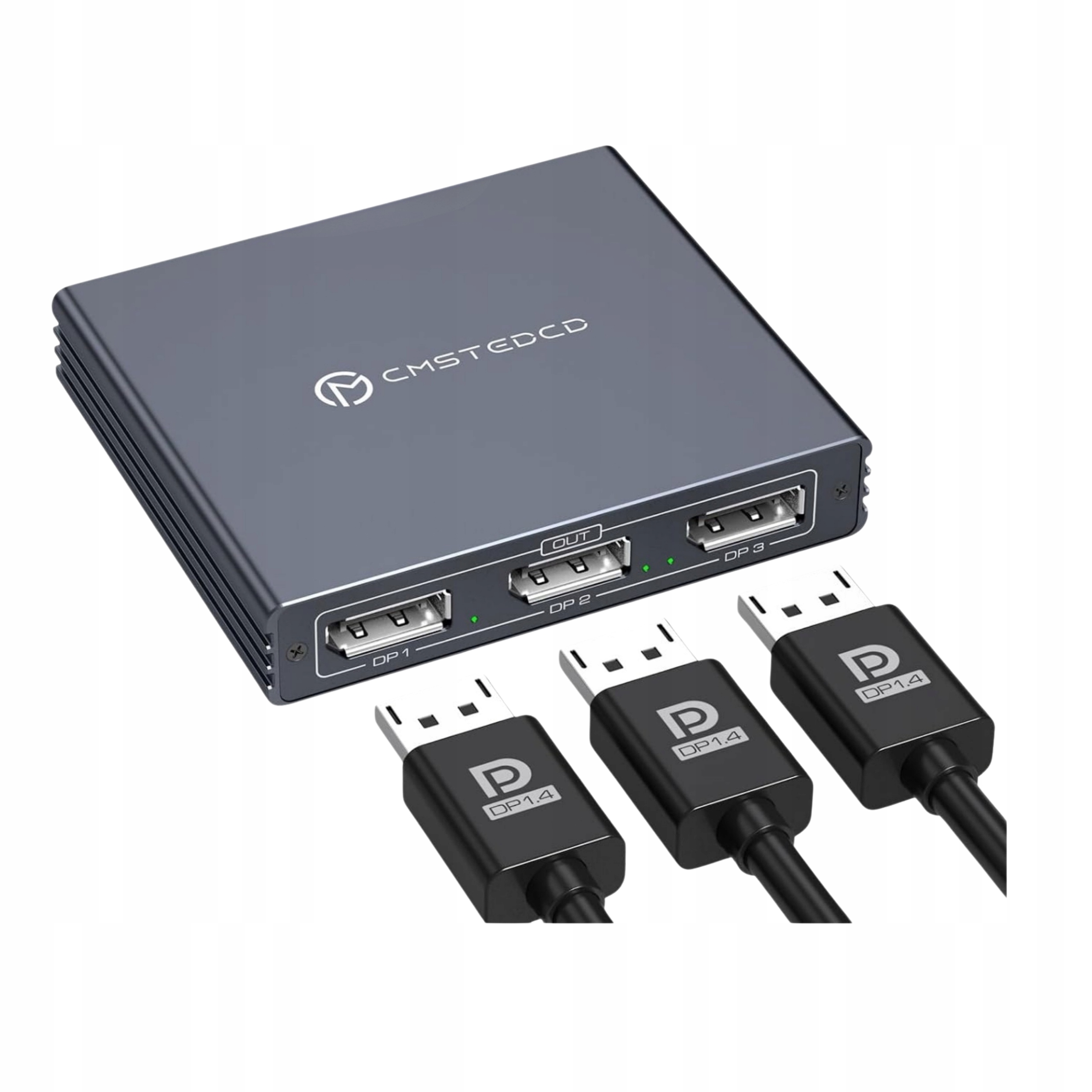 Rozdzielacz Usb-c Mst 1x3 DisplayPort 4K60Hz PD100W na 3 monitory Pc Win