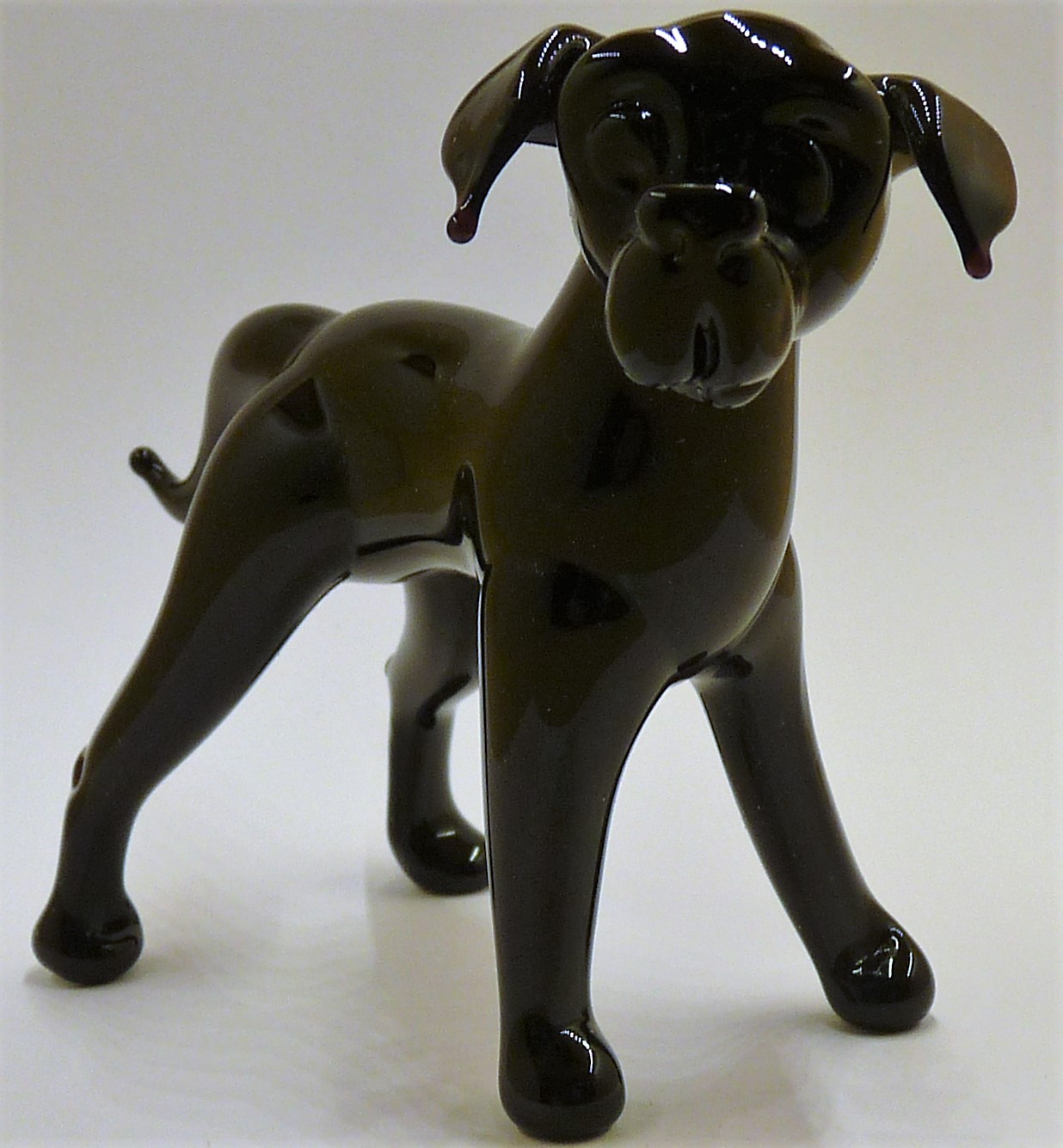 Skleněná figurka Extra Pes Rasový Pit Bull Terrier Černá dárek Fd Velká