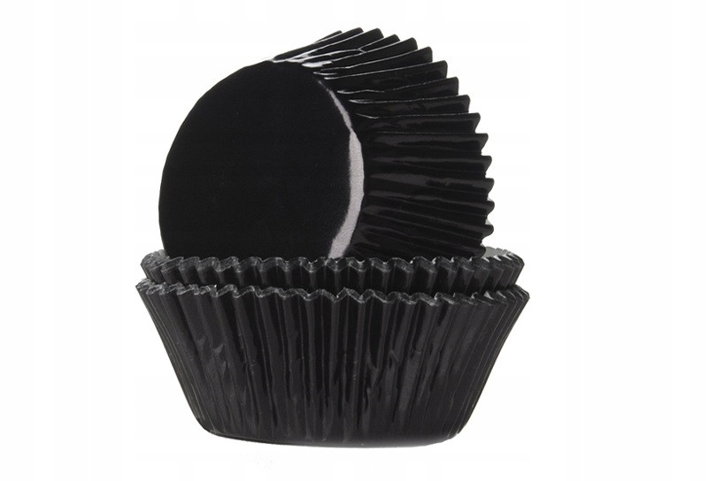 

Papilotki do muffinek czarne metalizowane 24 szt